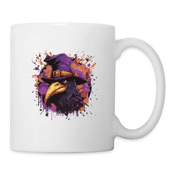Corbeau Bande Dessinée Halloween - Mug blanc - blanc - Droite