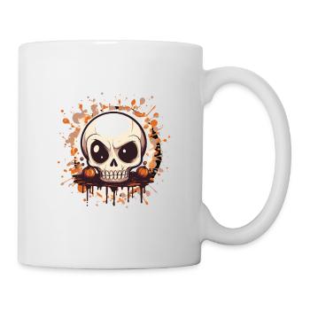 Éclaboussure de crâne de citrouille - Mug blanc - blanc - Droite