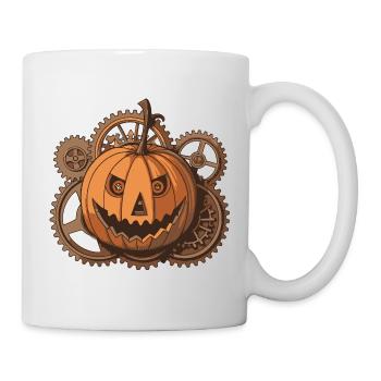 Pumpkin Steampunk Mechanisches Getriebe - Tasse - Weiß - Rechts
