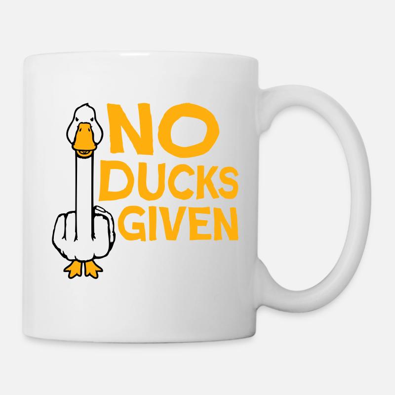 oie pas de canards donné majeur vilain canard cool - Mug blanc - blanc