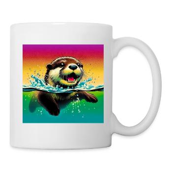 Otter - Tasse - Weiß - Rechts