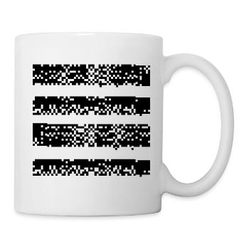 Lignes pixellisées glitchées - Mug blanc - blanc - Droite