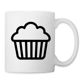Muffin - Tasse - Weiß - Rechts