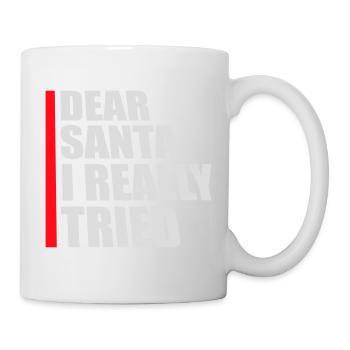 Cher Père Noël, j’ai vraiment essayé l’humour de Noël drôle - Mug blanc - blanc - Droite