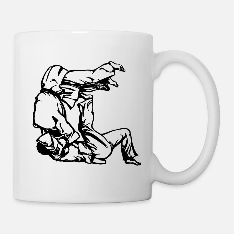 Judo Tomoe Nage Design con Judokas - Tazza - bianco