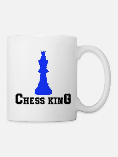 Schach König - Tasse - Weiß