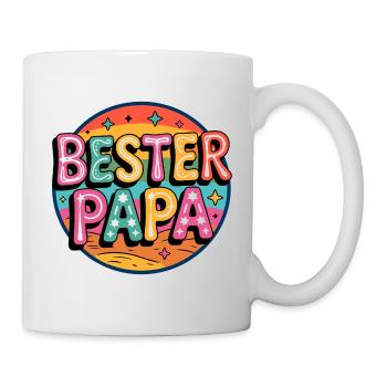 Meilleur papa rétro - Mug blanc - blanc - Droite