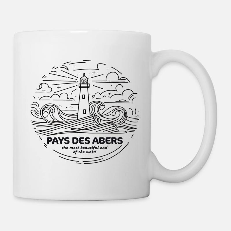 Cadeau Pays des Abers Souvenir Voyage Phares - Mug blanc - blanc