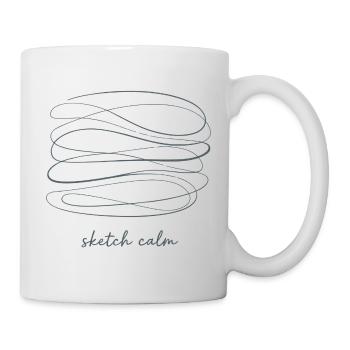 Sketch Calm – Ruhe in Linien - Tasse - Weiß - Rechts