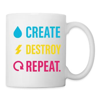 Kreative Denkweise, Künstlerhumor, Mehr Chaos - Mug blanc - blanc - Droite