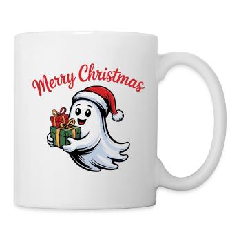 Weihnachtsgeist mit Geschenken - Tasse - Weiß - Rechts