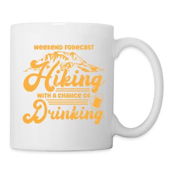 Weekend Forecast Hiking with a Chance of Drinking - Mug - white - Right