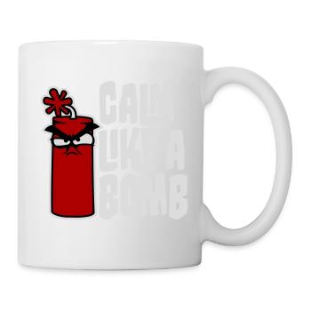 Calm Like Bomb Paradox Irony Humor Explosive Joke - Mug - white - Right