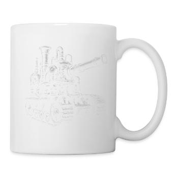 Steampunk Tank Gearwork Print - Mug - white - Right