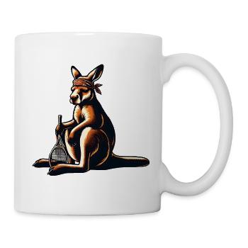 Tennis Kangaroo Racket Bandana Australia - Mug - white - Right