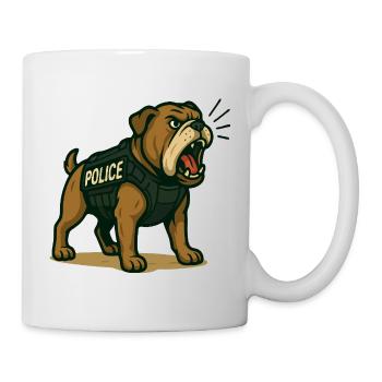 Illustration de bouledogue policier - Mug blanc - blanc - Droite
