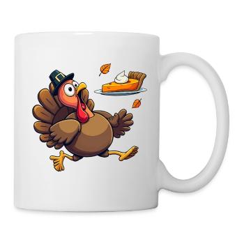 Thanksgiving Drôle Dinde de Thanksgiving - Mug blanc - blanc - Droite
