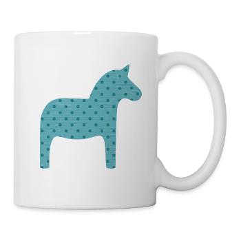 Horse Dala Horse Polka Dot Swedish Christmas - Mug - white - Right