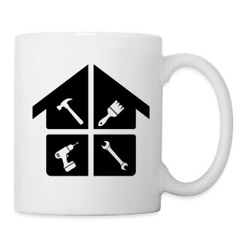 Craftsman Logo – Hammer, Drill & Brush - Mug - white - Right