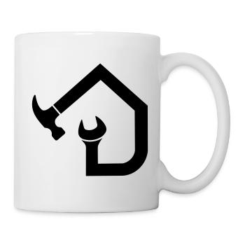 Handwerker Hausmeister – Hammer Schraubenschlüssel - Tasse - Weiß - Rechts