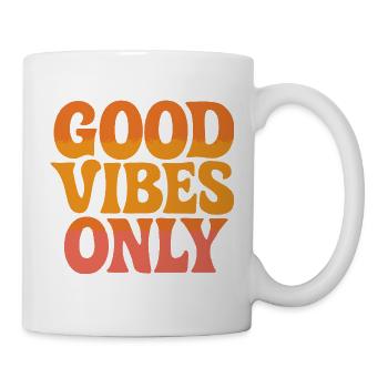BONNES VIBRATIONS UNIQUEMENT - Mug blanc - blanc - Droite