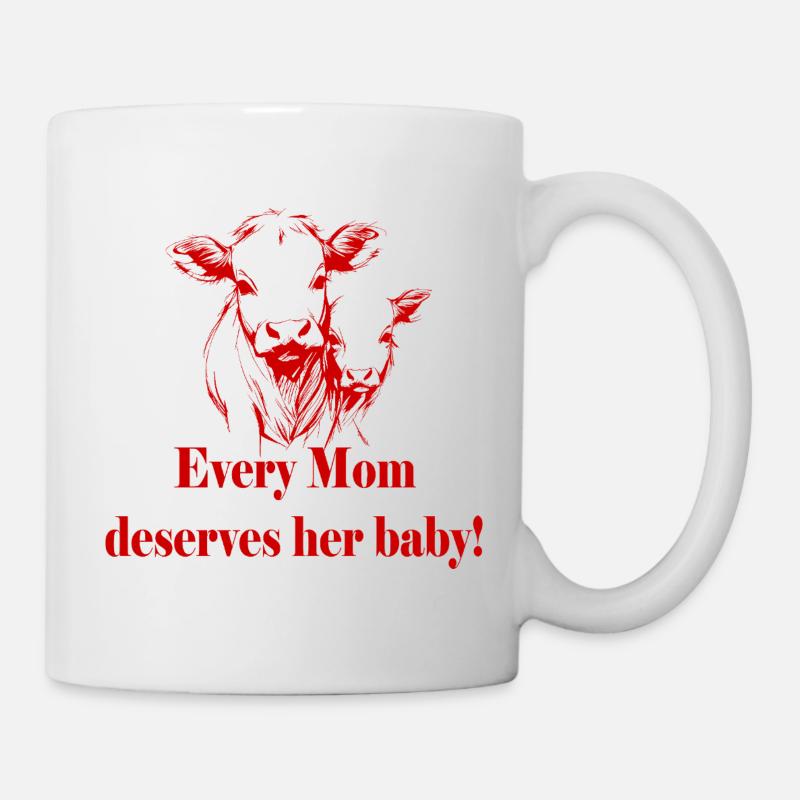 Bien-être animal - Vache + Bébé - Mug blanc - blanc