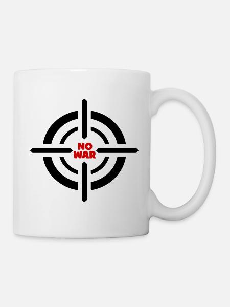 Kein Kriegsemblem - Tasse - Weiß