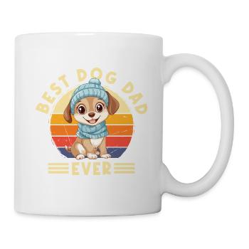 Hund Best Dog Dad Ever Bester Hunde Papa Vater - Tasse - Weiß - Rechts