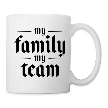 Mon équipe familiale dit - Mug blanc - blanc - Droite
