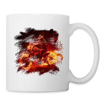 Cycliste de Fire Bike - Mug blanc - blanc - Droite