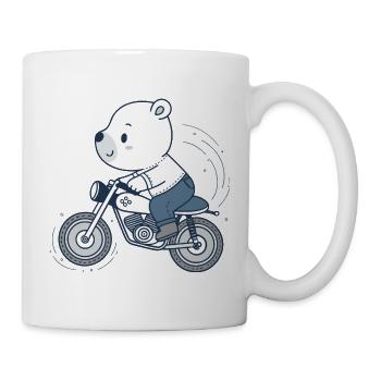 Ourson Motard Aventure - Mug blanc - blanc - Droite