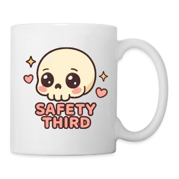 Sécurité Troisième Crâne Drôle Sécurité Troisième - Mug blanc - blanc - Droite
