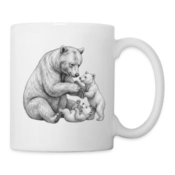 Bear and her cubs - Mug - white - Right