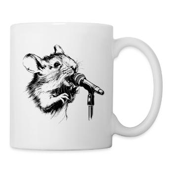 singende Maus - Tasse - Weiß - Rechts