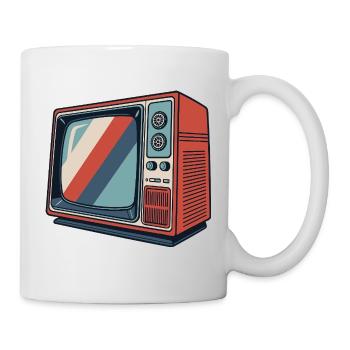 Retro TV Stripes Vintage Pattern - Mug - white - Right
