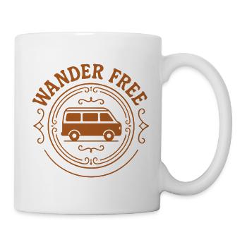 Wander Free – Travel without borders - Mug - white - Right