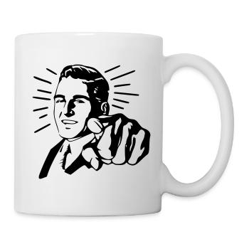 Pointing Man - Mug - white - Right