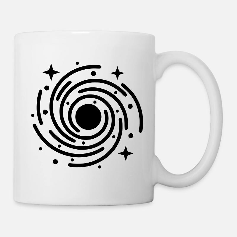 Galaxy & Black Hole | Universe Symbol - Mug - white