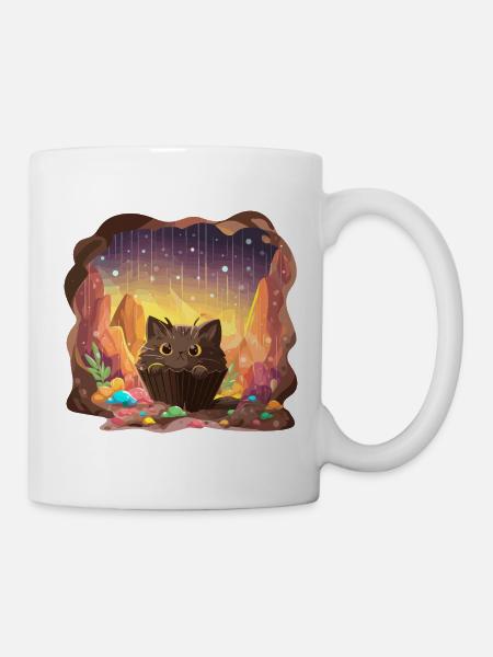 Katzenkuchen Kristallhöhle - Tasse - Weiß