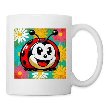 Marienkäfer - Tasse - Weiß - Rechts