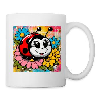 Marienkäfer - Tasse - Weiß - Rechts