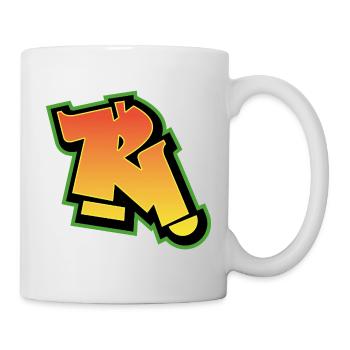 Graffiti Font Wildstyle 01 Letter 'R' - Mug - white - Right