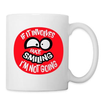 S’il s’agit d’un faux sourire, je ne vais pas le dire - Mug blanc - blanc - Droite
