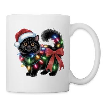 Chat de Noël - Mug blanc - blanc - Droite