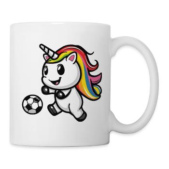 Kickersport Einhorn mit Regenbogenmähne - Tasse - Weiß - Rechts