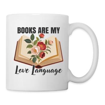 Les livres sont mon langage de l’amour - Mug blanc - blanc - Droite