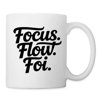 Focus Flow Fly Script - Mug blanc - blanc - Droite