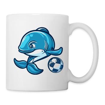 Whale Football Comic - Mug - white - Right