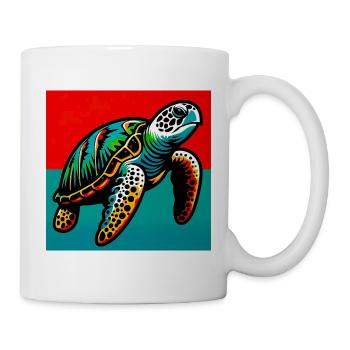 tortue - Mug blanc - blanc - Droite