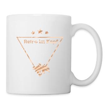 Retro im Kopf, Modern im Herz - Tasse - Weiß - Rechts